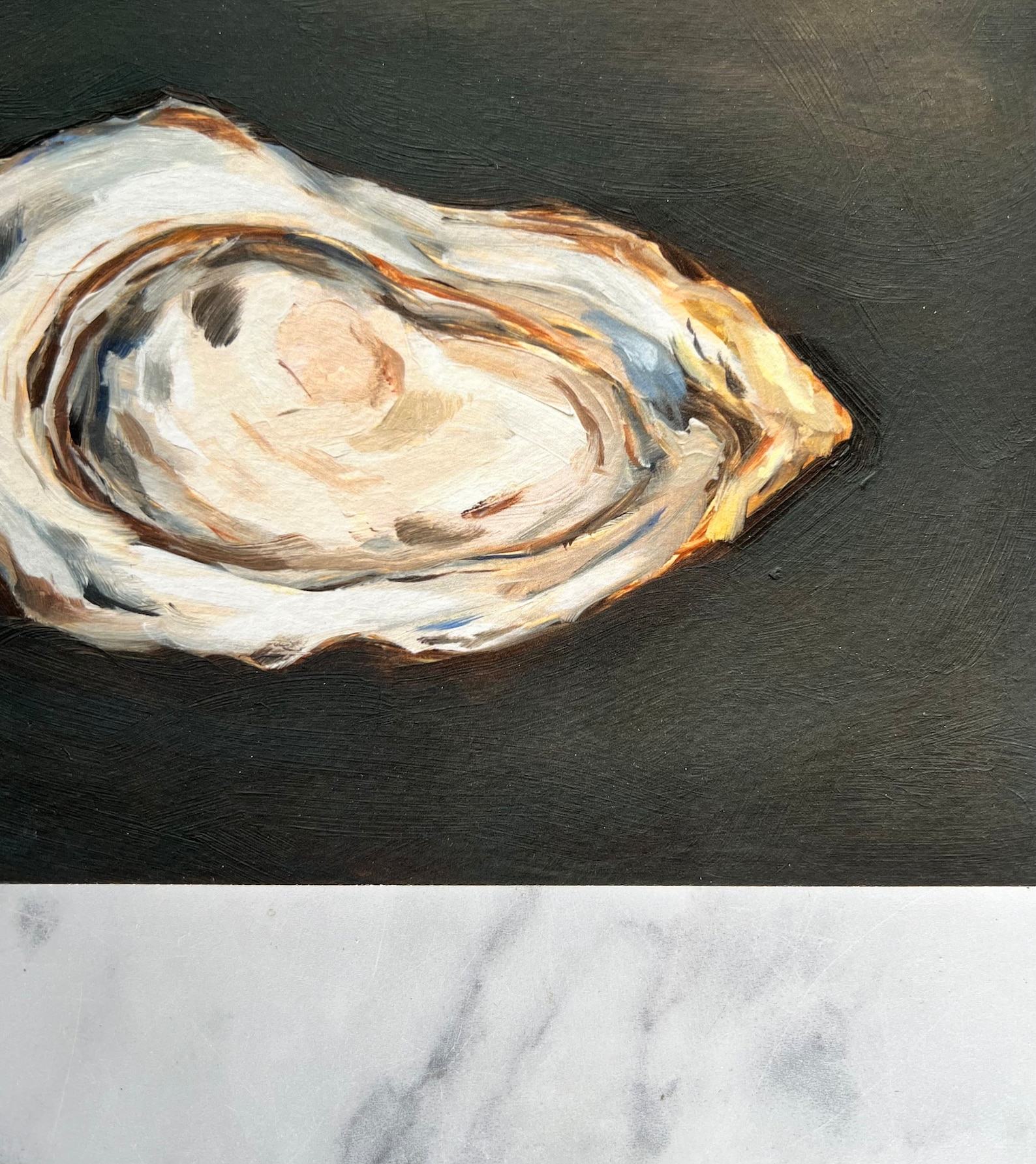 Oyster Art Print Unframed Oil Painting Print for Coastal Kitchen Decor and Restaurant Ambiance - Image 4