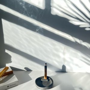 Palo Santo Holder Minimalist Concrete Burner for Incense, Meditation, and Yoga