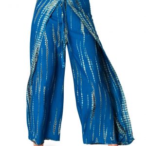 PANASIAM Culottes Sunshine Pants Flowy Tie-Dye Wrap Pants for Boho Style