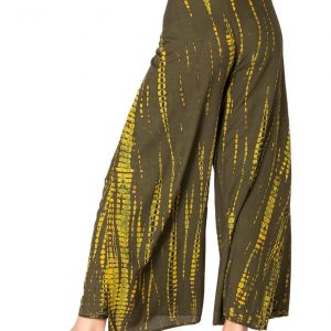 PANASIAM Culottes Sunshine Pants Flowy Tie-Dye Wrap Pants for Boho Style
