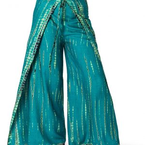 PANASIAM Culottes Sunshine Pants Flowy Tie-Dye Wrap Pants for Boho Style
