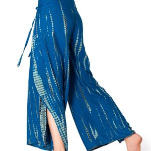 PANASIAM Culottes Sunshine Pants Flowy Tie-Dye Wrap Pants for Boho Style