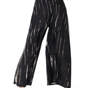 PANASIAM Sunshine Tie-Dye Culottes Flowy Viscose Wrap Pants for Boho Style