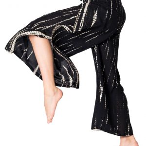 PANASIAM Sunshine Tie-Dye Culottes Flowy Viscose Wrap Pants for Boho Style