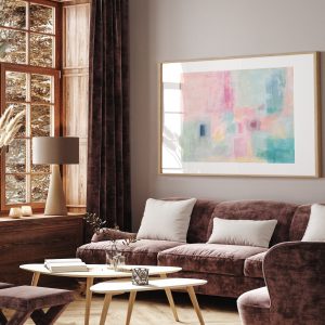 Pastel Paradise Vibrant Abstract Art for a Girly and Preppy Nursery