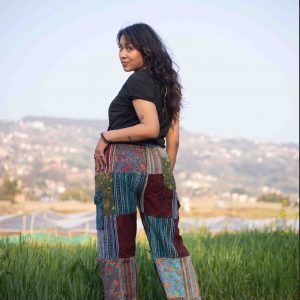 Patchwork Hippie Cotton Pants Unisex Mushroom Trousers for Festivals, Holidays, Yoga, and Summer | Ethically Made in Nepal