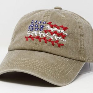 Patriotic Pride Hand-Embroidered USA Flag Baseball Cap for Summer Adventures