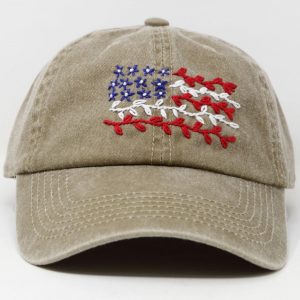 Patriotic Pride Hand-Embroidered USA Flag Baseball Cap for Summer Adventures