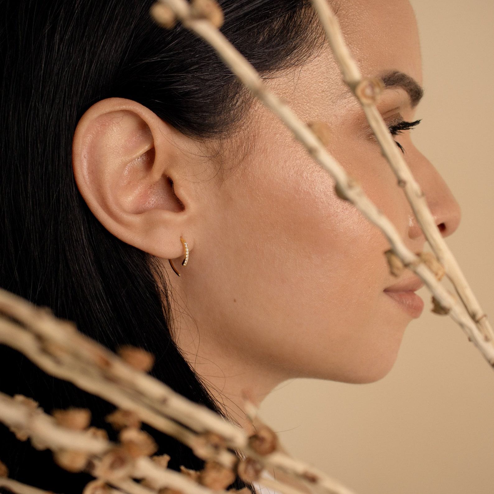 Pave Diamond Threader Earrings Elevate Your Earring Collection with Minimalist Elegance