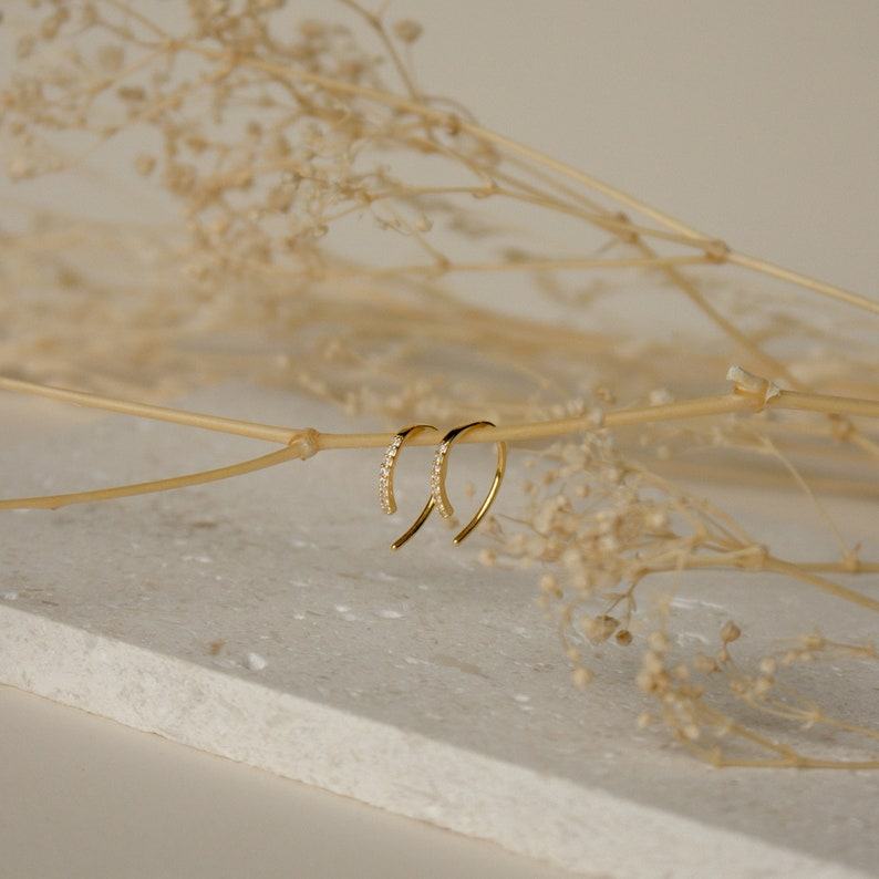 Pave Diamond Threader Earrings Elevate Your Earring Collection with Minimalist Elegance