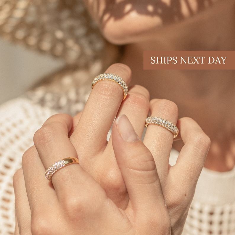 Pave Dome Eternity Band Timeless Elegance for Every Occasion