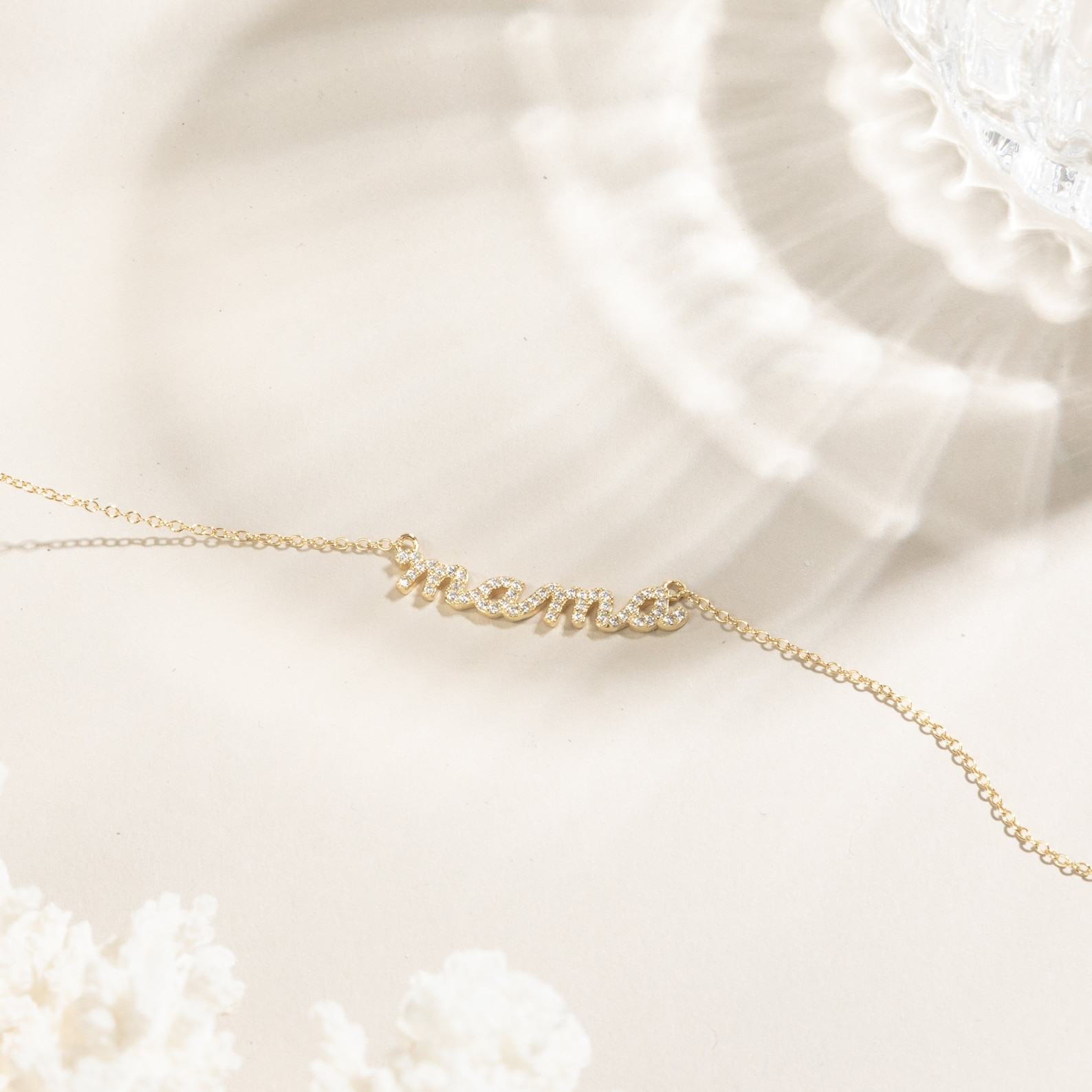 Pave Mama Script Bracelet A Cherished Item for the Heart of Your Home