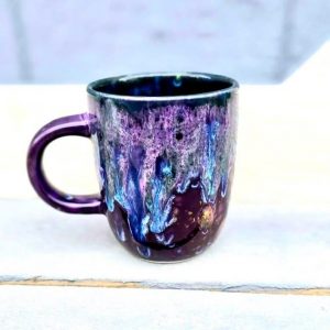 Peacock Purple Floral Fantasy Enchanting 16 Oz Mug for Tea, Coffee, and Unique Iteming