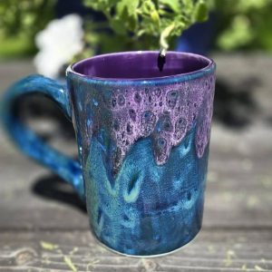 Peacock Purple Jumbo Mug 28 Oz of Enchanting Elegance, a Majestic Addition to Your Morning Ritual