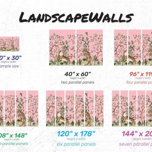 Peel and Stick Pink Pattern Wallpaper Transform Your Walls with Tiger Removable Vinyl Mural