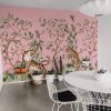 Peel and Stick Pink Pattern Wallpaper Transform Your Walls with Tiger Removable Vinyl Mural