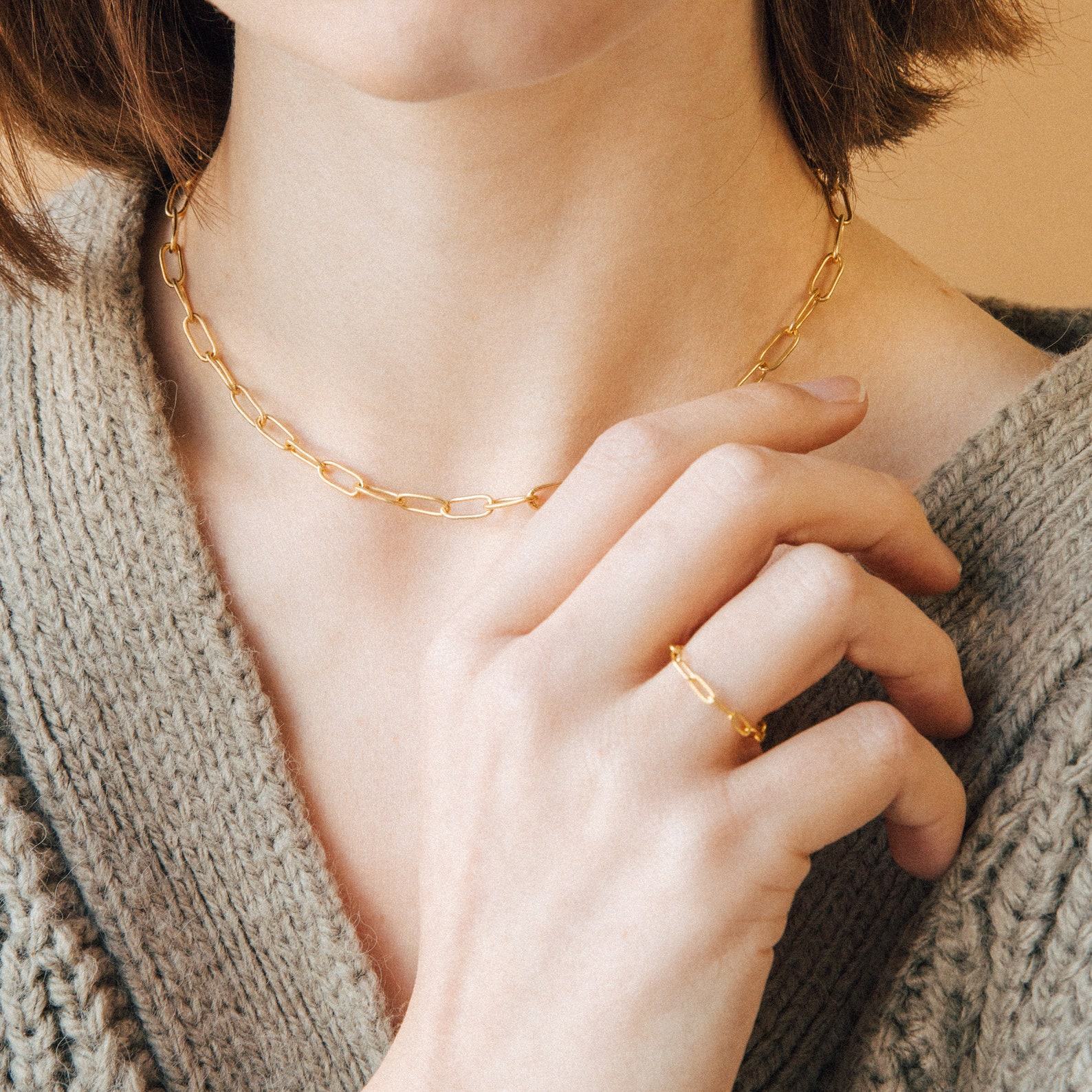 Perfect Layering Link Necklace Elevate Your Style with Minimalist Elegance