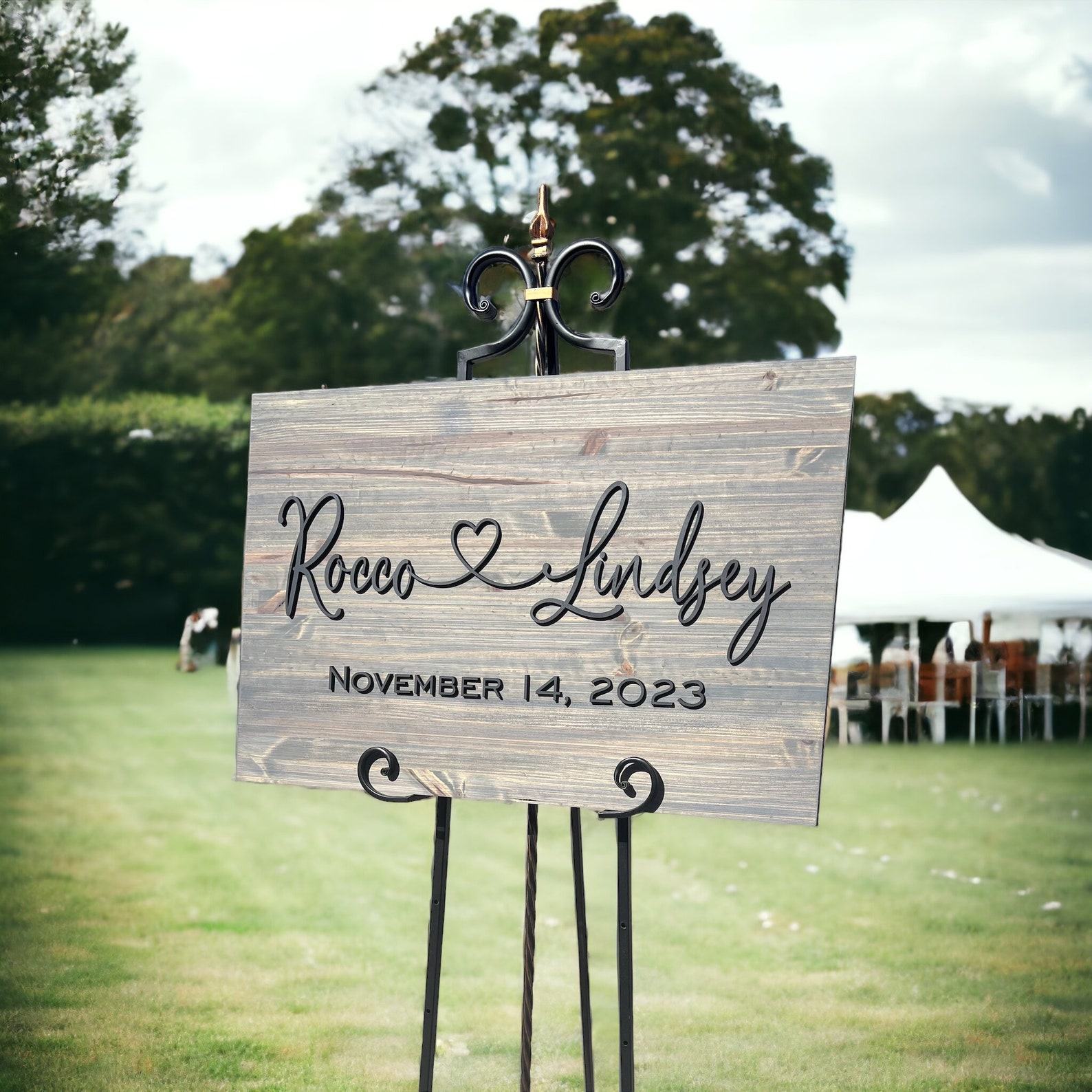 Personalized 3D Wedding Welcome Sign Elevate Your Grand Entrance with a Custom Masterpiece