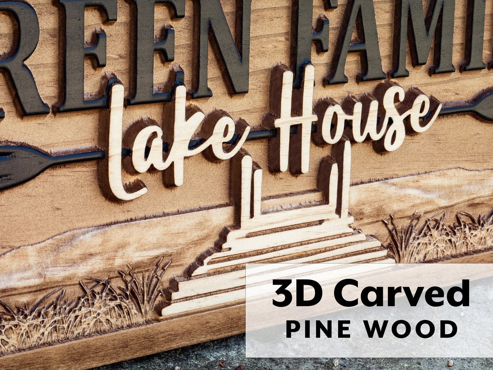 Personalized 3D Wooden Lake House Nautical Decor Create a Unique Lakeside Haven - Image 2