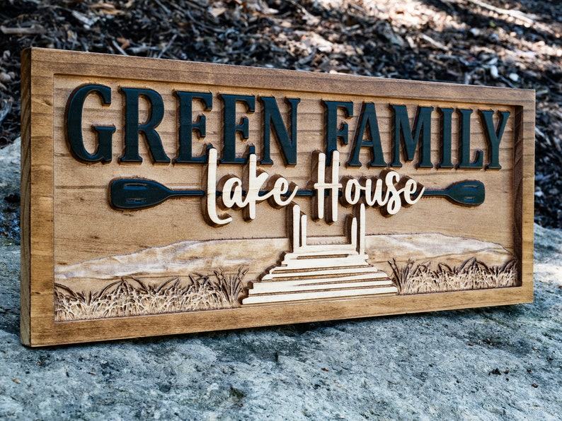 Personalized 3D Wooden Lake House Nautical Decor Create a Unique Lakeside Haven