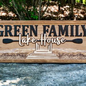 Personalized 3D Wooden Lake House Nautical Decor Create a Unique Lakeside Haven