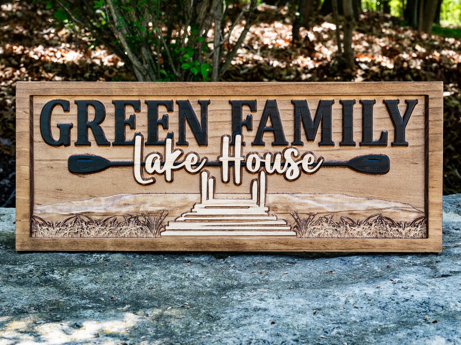 Personalized 3D Wooden Lake House Nautical Decor Create a Unique Lakeside Haven - Image 3