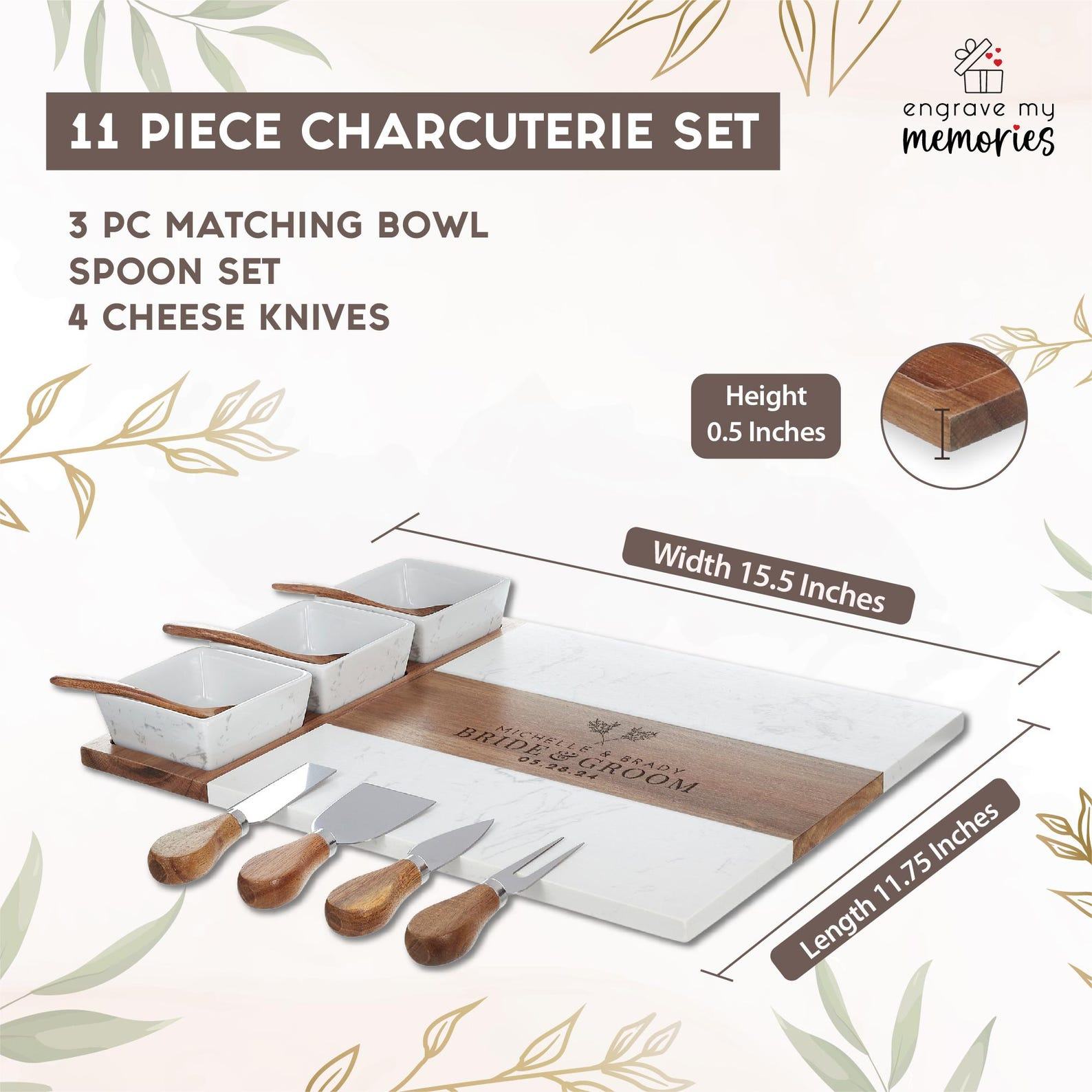 Personalized Acacia Wood Serving Board A Cherished Item for Couples and Families