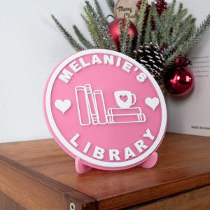 Personalized Acrylic Bookshelf Sign Elevate Your Book Nook with Custom Home Decor