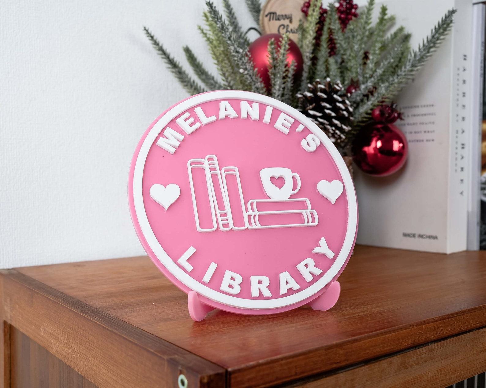 Personalized Acrylic Bookshelf Sign Elevate Your Book Nook with Custom Home Decor - Image 2