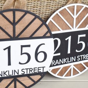 Personalized Address Door Hanger Welcome Home with Style