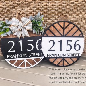 Personalized Address Door Hanger Welcome Home with Style
