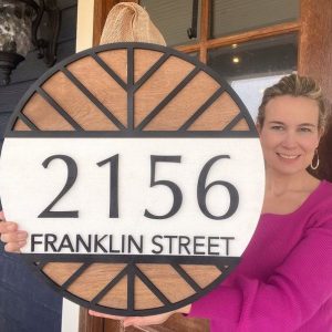 Personalized Address Door Hanger Welcome Home with Style