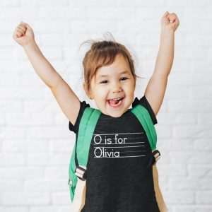 Personalized Alphabet Shirt Design Your Own Custom School Shirt for Kids