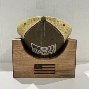 Personalized American Flag Wooden Hat Holder A Handcrafted Item for Dad
