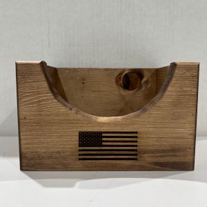Personalized American Flag Wooden Hat Holder A Handcrafted Item for Dad