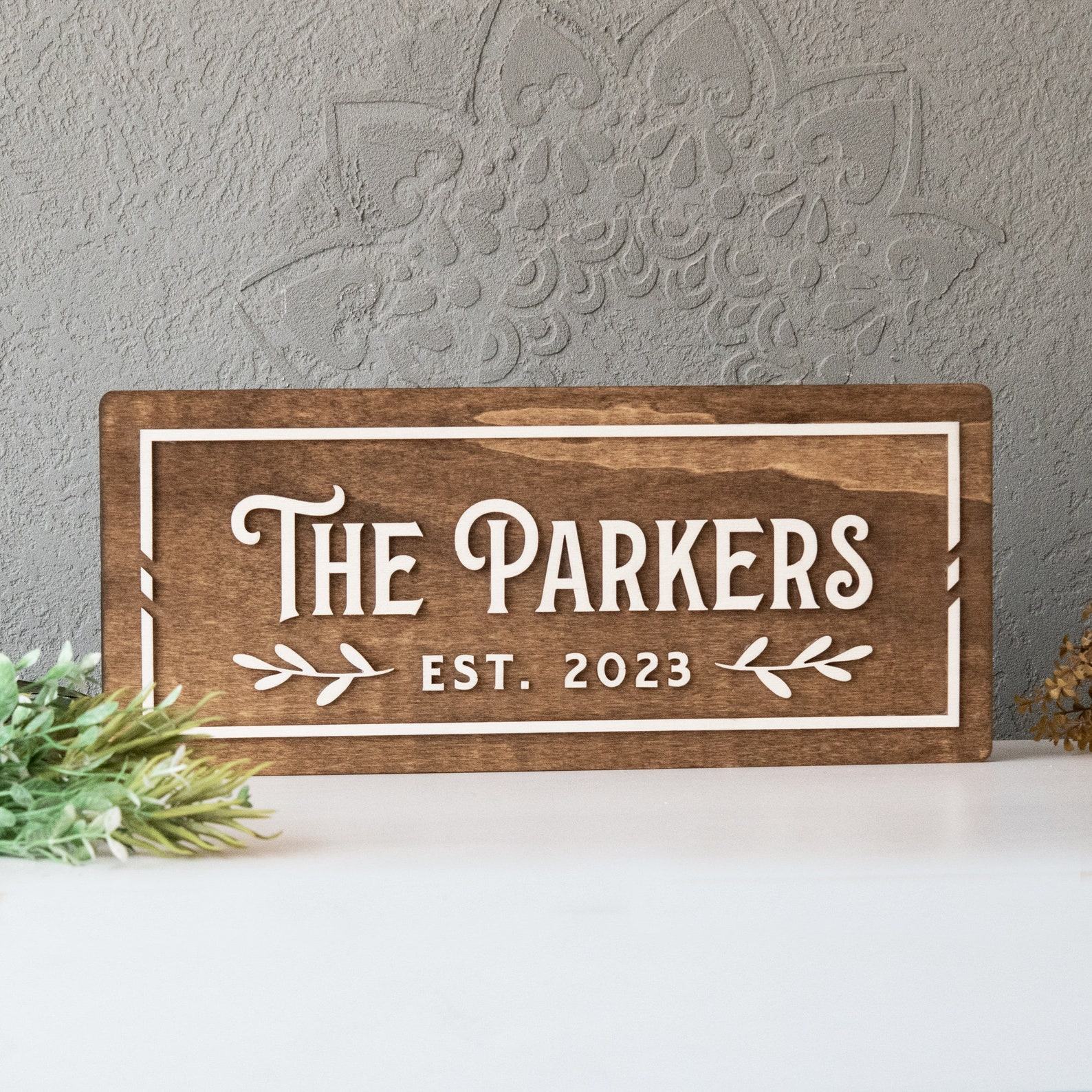 Personalized Anniversary Sign Celebrate Your Love with a Custom Last Name and Established Date