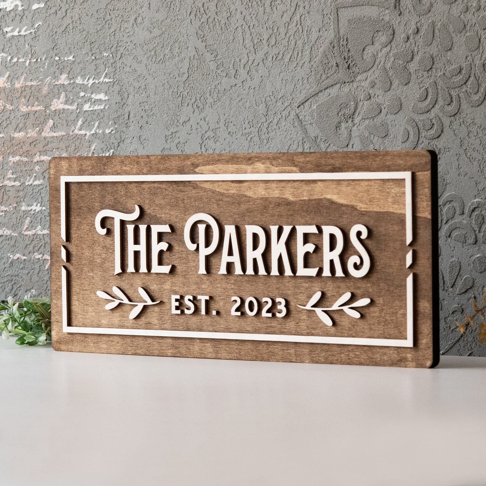 Personalized Anniversary Sign Celebrate Your Love with a Custom Last Name and Established Date