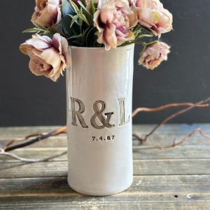 Personalized Anniversary Vase Celebrate Your Love with a Custom Engraved Keepsake