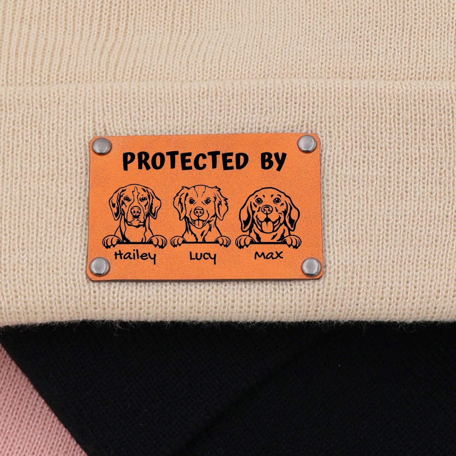 Personalized Baby Beanie with Vegan Leather Name Patch A Unique and Thoughtful Item for Little Ones