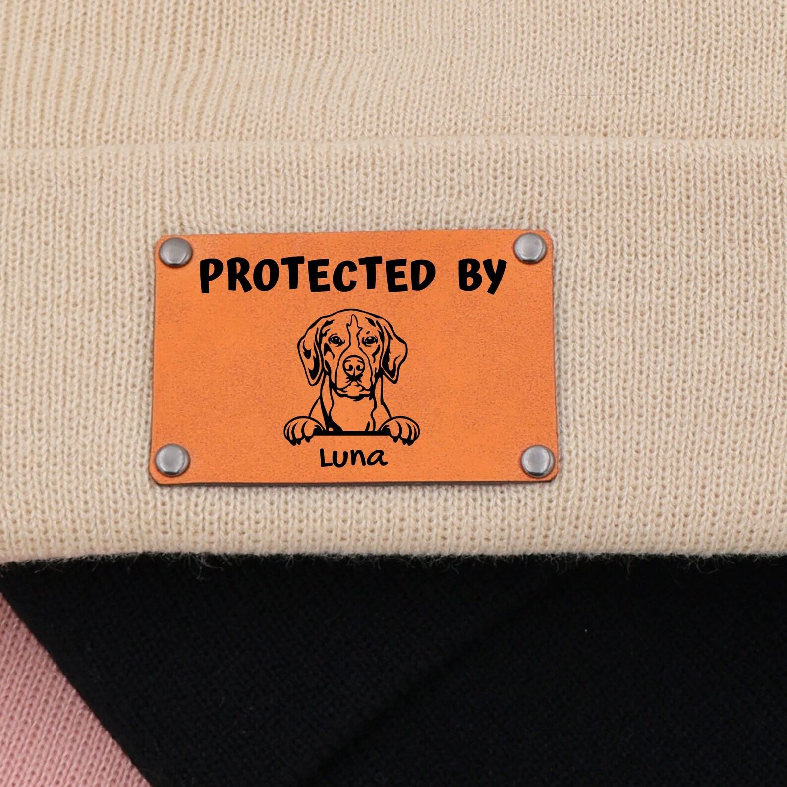 Personalized Baby Beanie with Vegan Leather Name Patch A Unique and Thoughtful Item for Little Ones