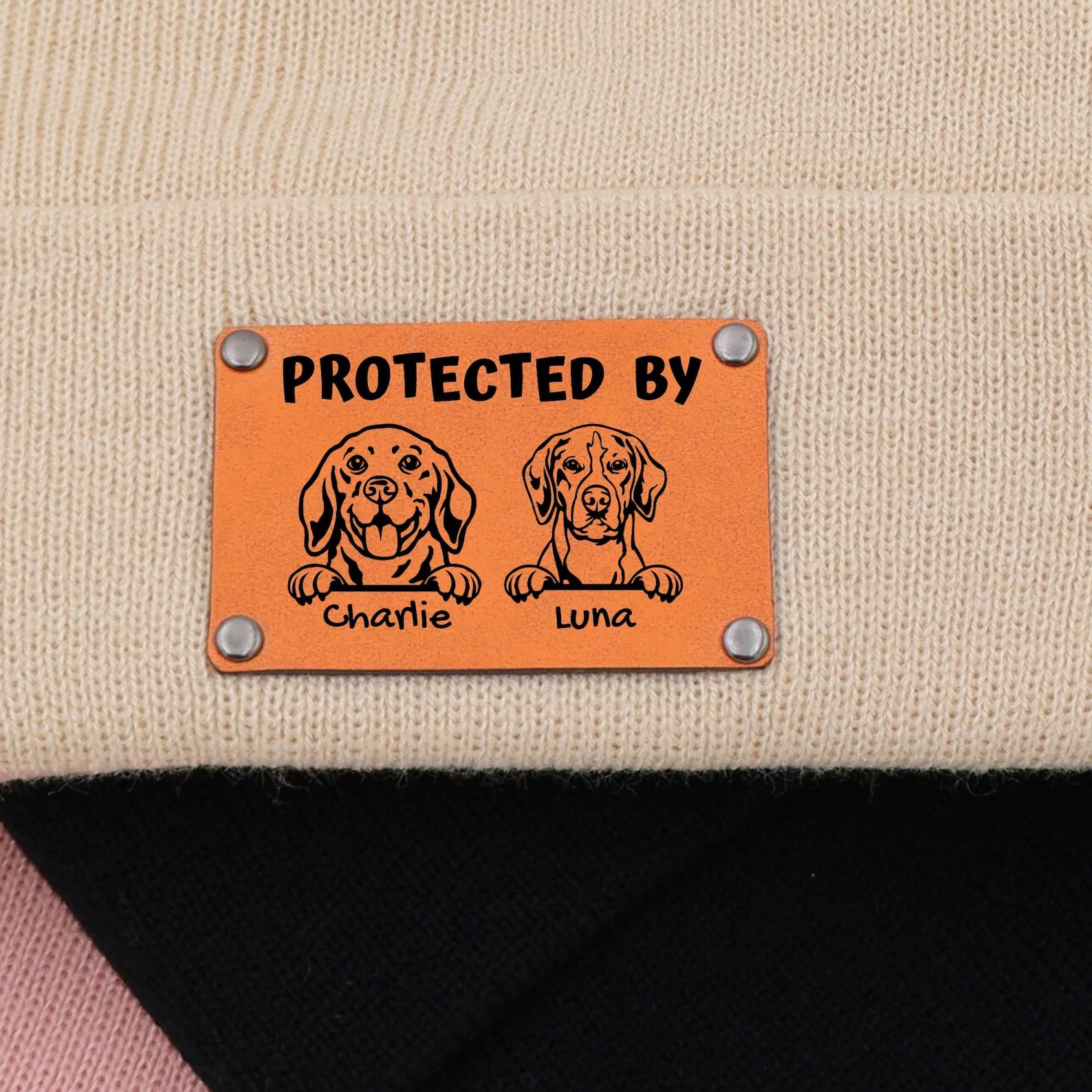 Personalized Baby Beanie with Vegan Leather Name Patch A Unique and Thoughtful Item for Little Ones