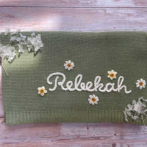 Personalized Baby Blanket Embroidered Name, Interesting  Newborn Item