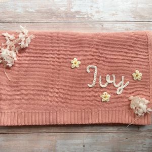 Personalized Baby Blanket Embroidered Name, Interesting  Newborn Item