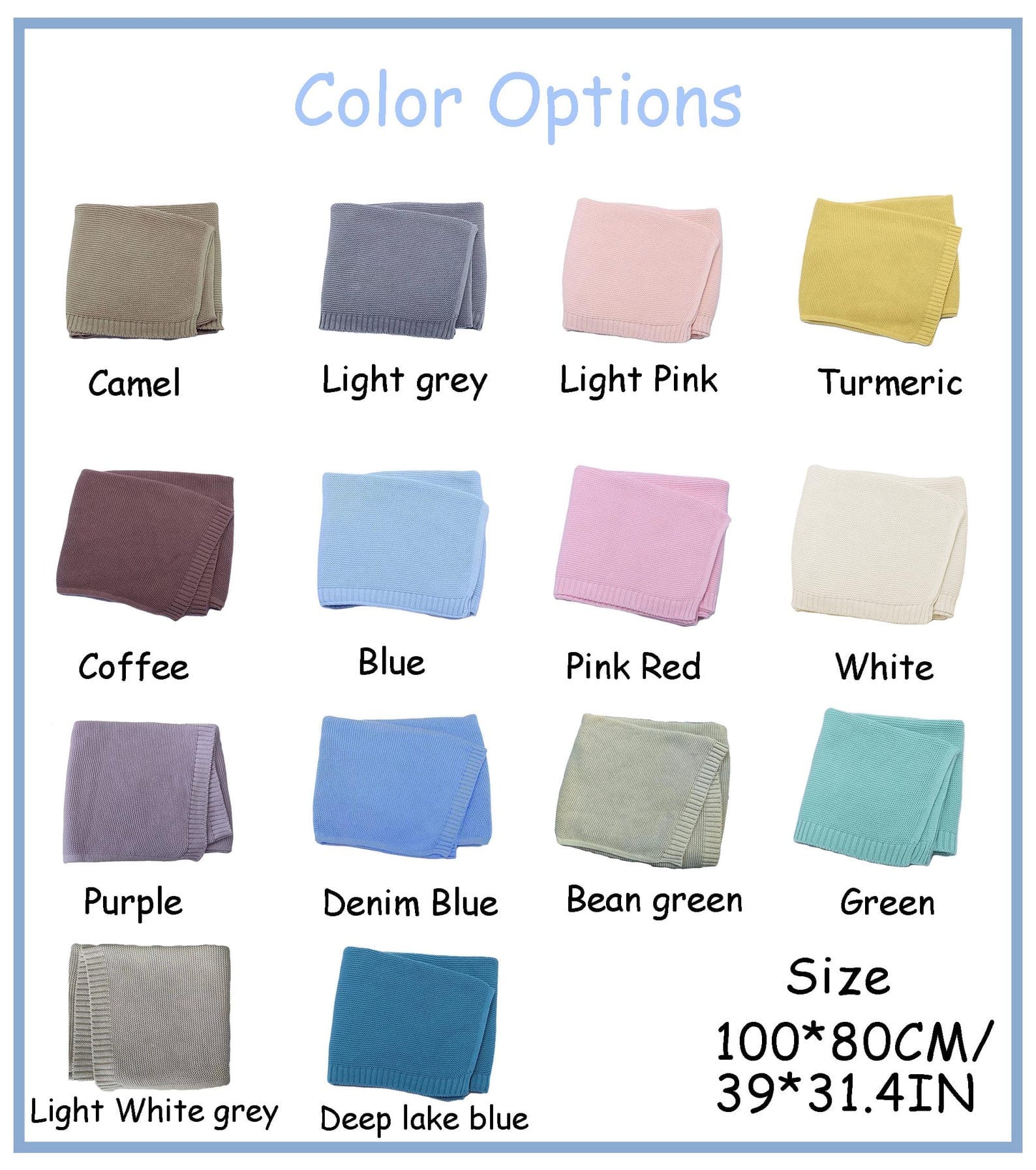 Personalized Baby Blanket Embroidered Name, Soft Cotton Knit – Perfect Newborn/Christmas Present - Image 2