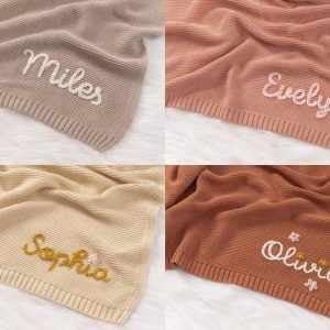 Personalized Baby Blanket Embroidered, Soft, Breathable, Interesting  Item for Newborns and Baby Showers