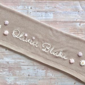 Personalized Baby Blanket Embroidered, Soft, Breathable, Interesting  Item for Newborns and Baby Showers