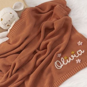 Personalized Baby Blanket Embroidered, Soft, Breathable, Interesting  Item for Newborns and Baby Showers