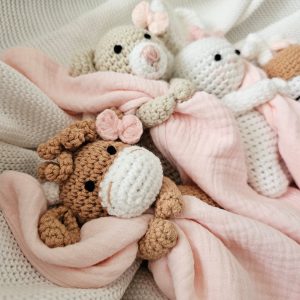 Personalized Baby Comforter Embroidered Security Blanket, Bunny Lovey, Muslin Comforter, Unique New Baby Item, First Easter Present