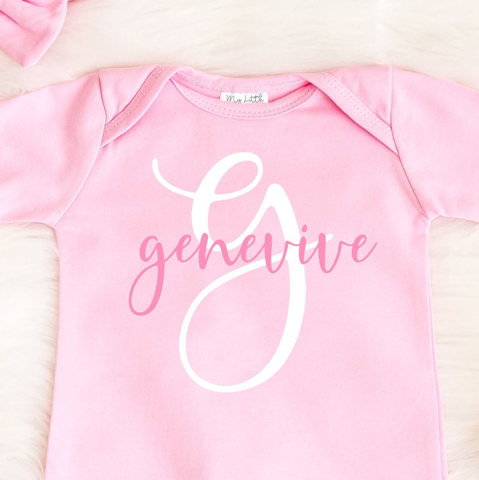 Personalized Baby Girl Coming Home Outfit Ruffled Romper, Custom Shower Item, Newborn Layette