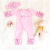 Personalized Baby Girl Coming Home Outfit Ruffled Romper, Custom Shower Item, Newborn Layette